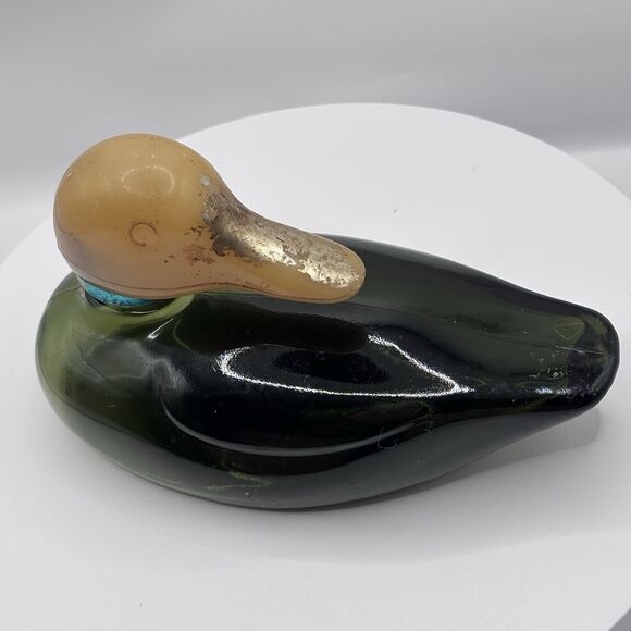 Vintage Avon Mallard Duck Green- Cologne Bottle After Shave Decanter Empty - Picture 2 of 5